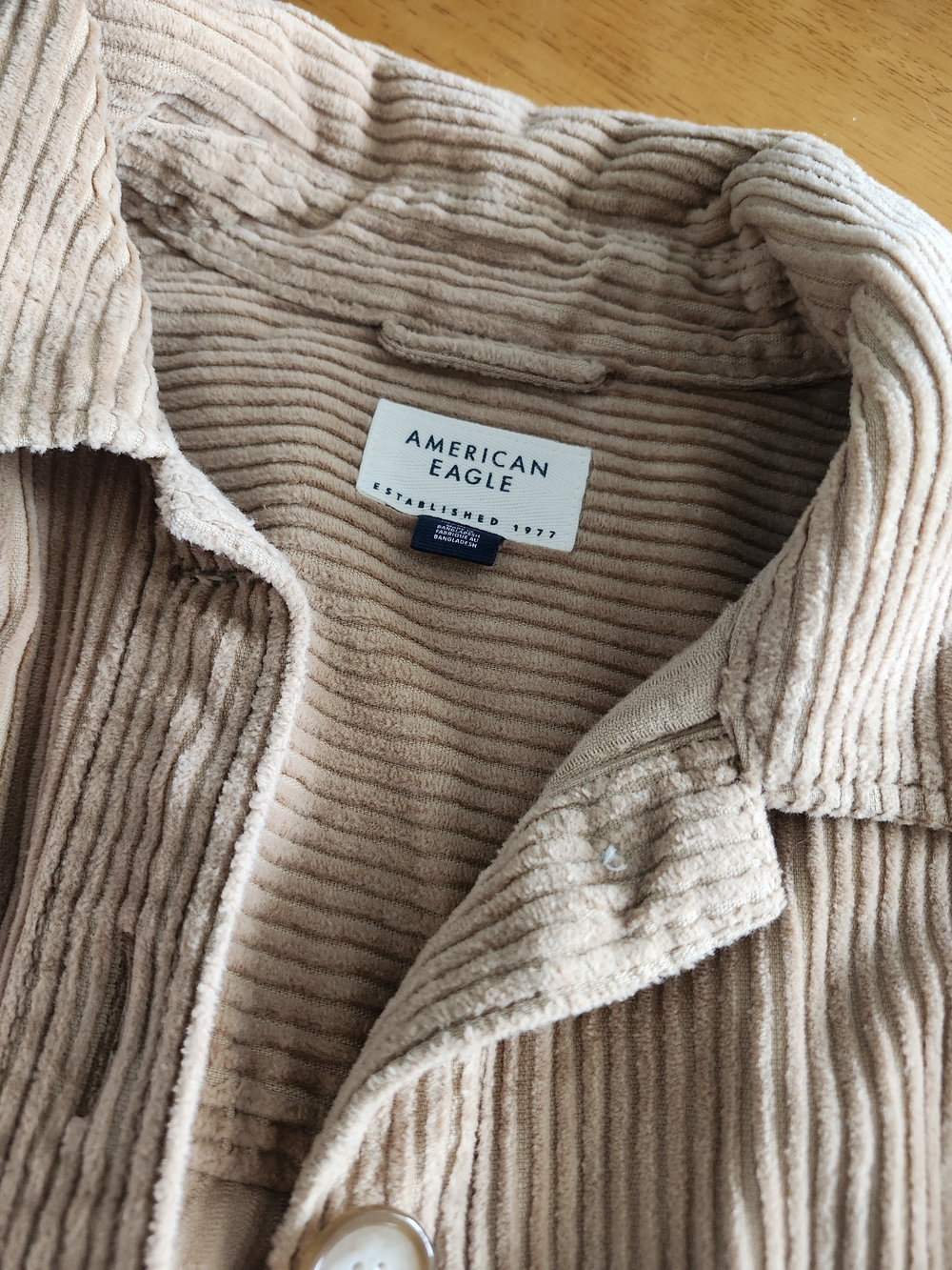 American Eagle Outfitters Tan Corduroy Jacket With Pockets - Picture 7 of 10